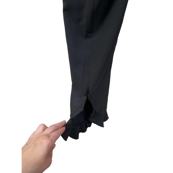 INC International Concepts Women's Black Ruffle Back Split Dress Pants Size 6 - Picture 4 of 11
